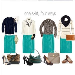 FALL SALE!🍁 Rafaella turquoise pencil skirt